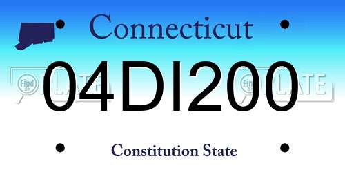 04DI200 Connecticut License Plate