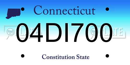 04DI700 Connecticut License Plate