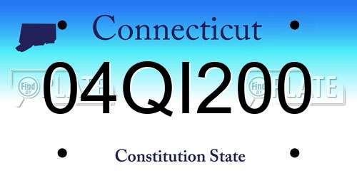 04QI200 Connecticut License Plate