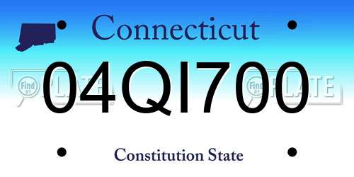 04QI700 Connecticut License Plate