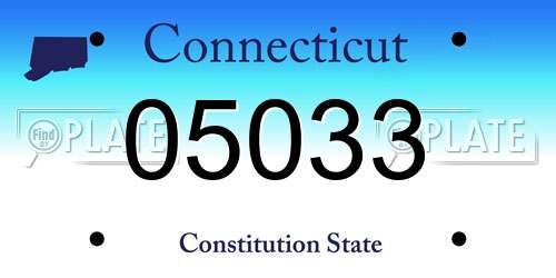 05033 Connecticut License Plate