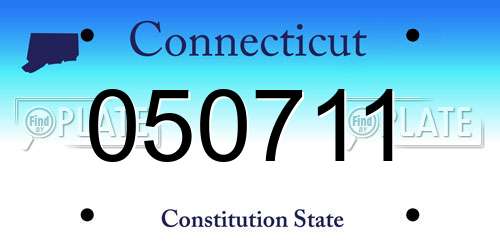 050711 Connecticut License Plate