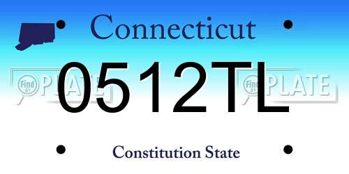 0512TL Connecticut License Plate