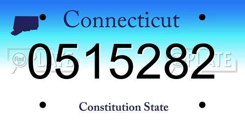 0515282 Connecticut License Plate