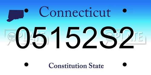 05152S2 Connecticut License Plate