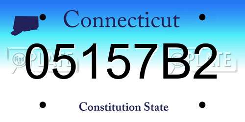 05157B2 Connecticut License Plate