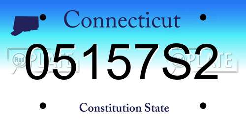 05157S2 Connecticut License Plate