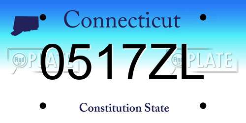 0517ZL Connecticut License Plate