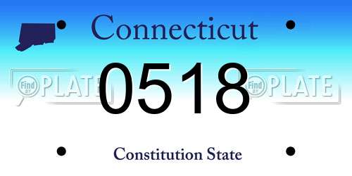 0518 Connecticut License Plate