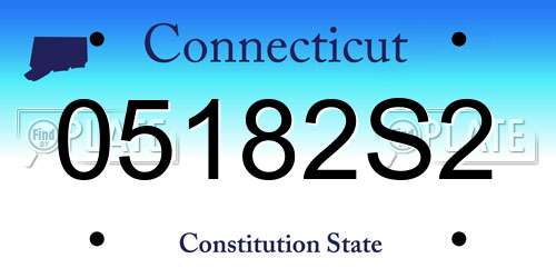 05182S2 Connecticut License Plate