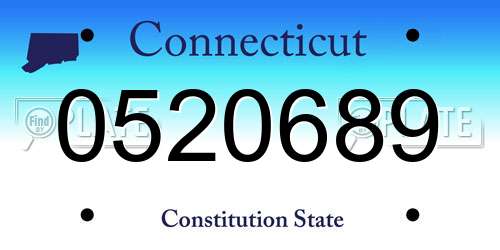 0520689 Connecticut License Plate