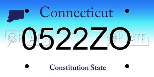 0522ZO Connecticut License Plate
