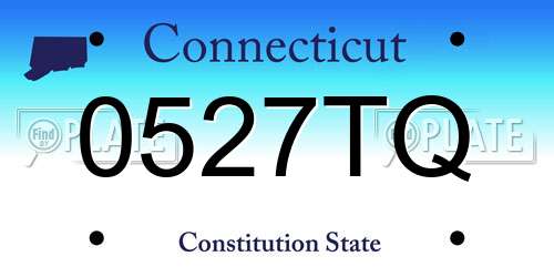 0527TQ Connecticut License Plate