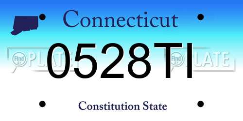 0528TI Connecticut License Plate