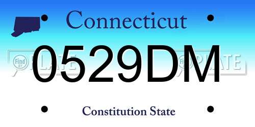 0529DM Connecticut License Plate