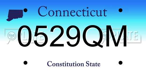 0529QM Connecticut License Plate