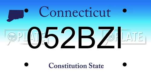 052BZI Connecticut License Plate