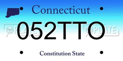 052TTO Connecticut License Plate