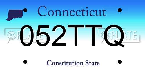 052TTQ Connecticut License Plate