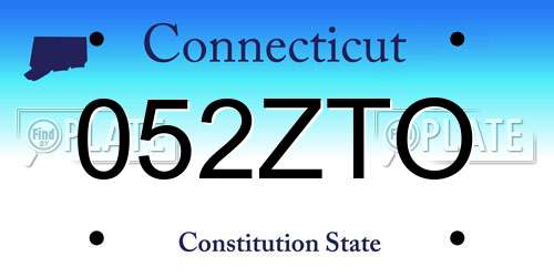 052ZTO Connecticut License Plate