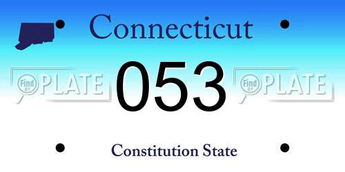 053 Connecticut License Plate