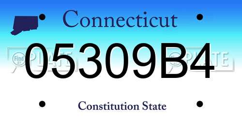 05309B4 Connecticut License Plate