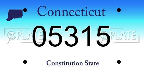 05315 Connecticut License Plate