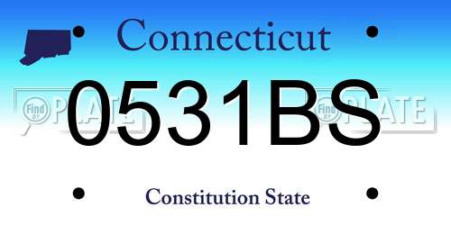 0531BS Connecticut License Plate