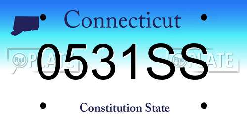 0531SS Connecticut License Plate
