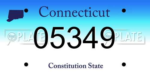 05349 Connecticut License Plate