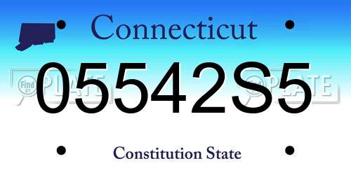 05542S5 Connecticut License Plate