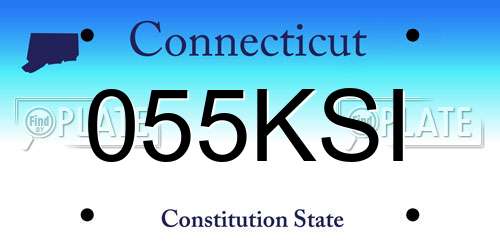 055KSI Connecticut License Plate