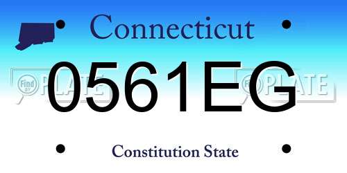 0561EG Connecticut License Plate