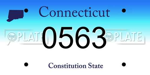 0563 Connecticut License Plate