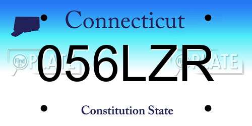 056LZR Connecticut License Plate