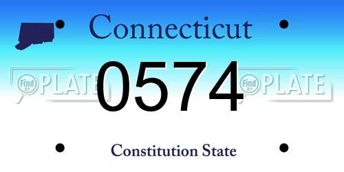 0574 Connecticut License Plate