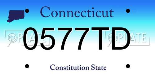 0577TD Connecticut License Plate