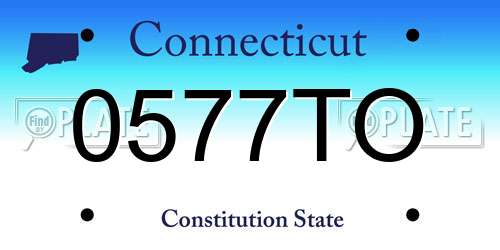 0577TO Connecticut License Plate