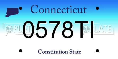 0578TI Connecticut License Plate