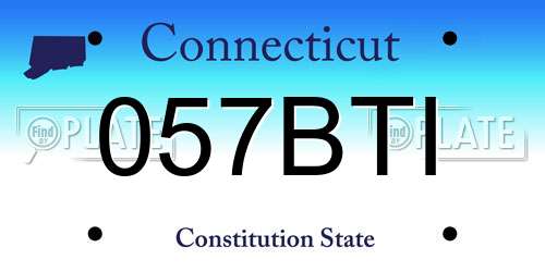 057BTI Connecticut License Plate