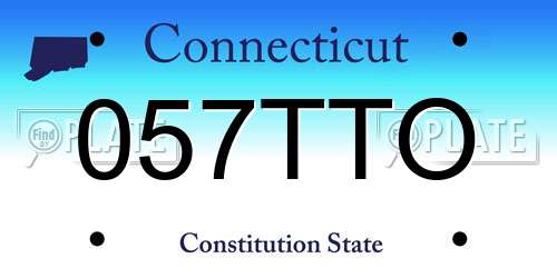 057TTO Connecticut License Plate