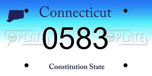 0583 Connecticut License Plate