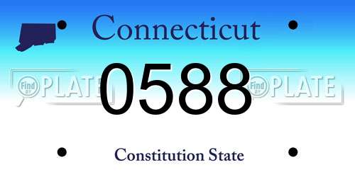 0588 Connecticut License Plate