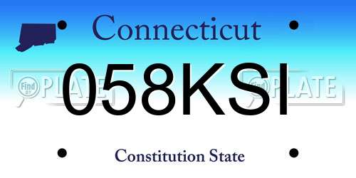 058KSI Connecticut License Plate