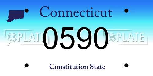 0590 Connecticut License Plate