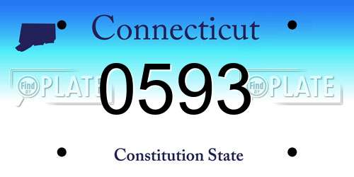 0593 Connecticut License Plate