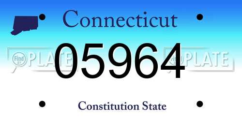 05964 Connecticut License Plate
