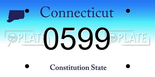 0599 Connecticut License Plate