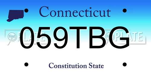 059TBG Connecticut License Plate