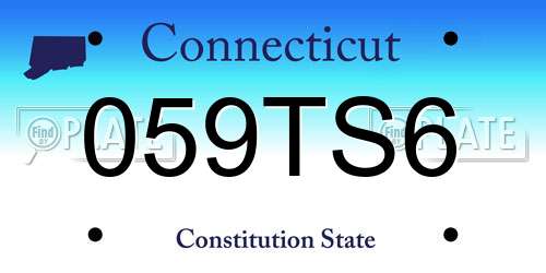 059TS6 Connecticut License Plate